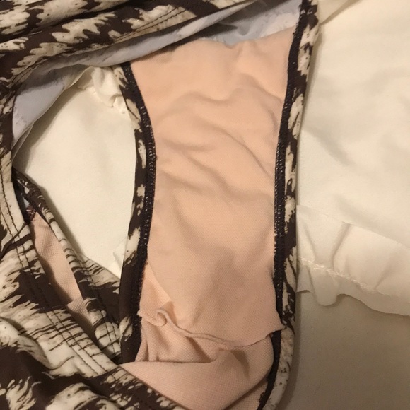 Brown and cream size 12 one piece swimsuit - Picture 5 of 6